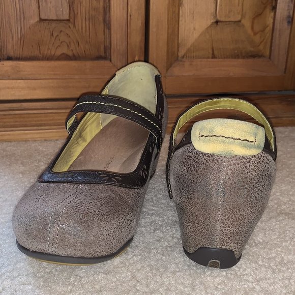 Jambu Muse Wedge Mary Jane Shoes Brown Size 7 1/2 - Picture 3 of 5